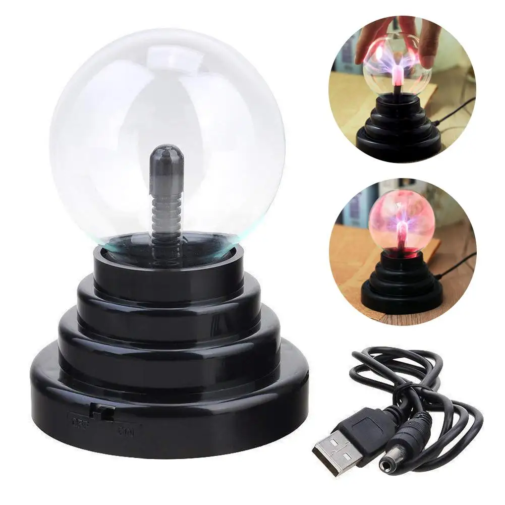 USB Plasma Ball Lampe Elektrische Ionen Licht Neuheit Dekor Atmosphäre Lampe Home Party Büro Kreative Wissenschaft Spielzeug Visuelle Wirkung Licht