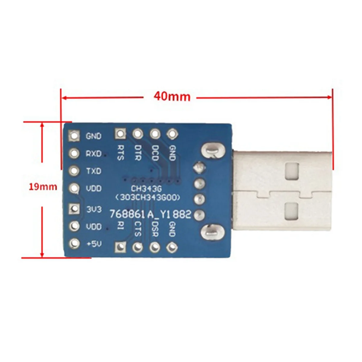 USB to TTL Converter Multi-Functional Portable CH343G USBto Serial Module Compatible with USB V2.0