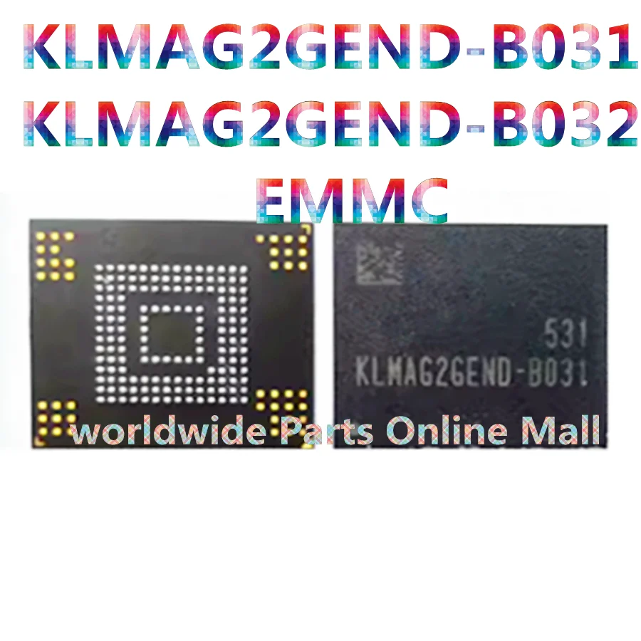 1-5 buah KLMAG2GEND-B032 KLMAG2GEND-B031 cocok untuk Samsung emmc 16G153 bola memori telepon seluler font penanaman bola ic bagus