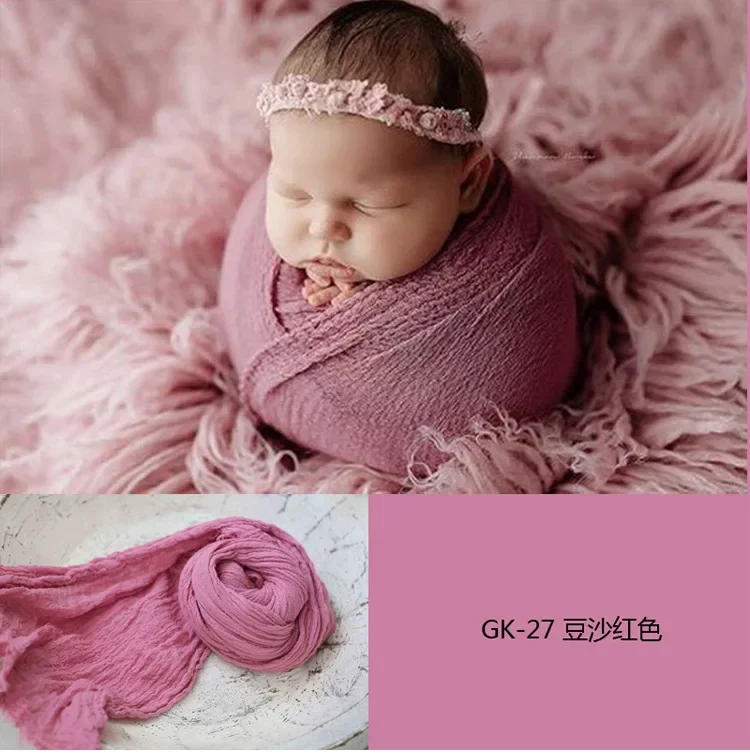 Newborn Photography Wrap Newborn Photoshoot Props Boys Girls Newborn Posing Backgroud Stretch Knit Blanket for Baby Photo Prop