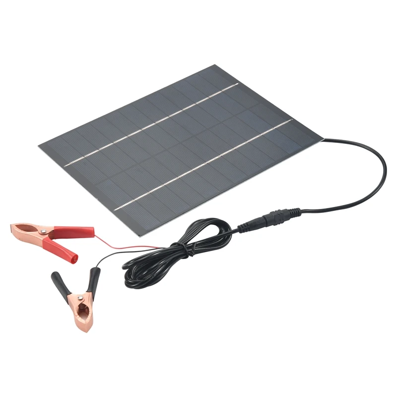 5.5W 12V Solar Panel Battery Charger Board Waterproof Polycrystalline Plate Outdoor Emergency Charging Board For Boat Car Motorc