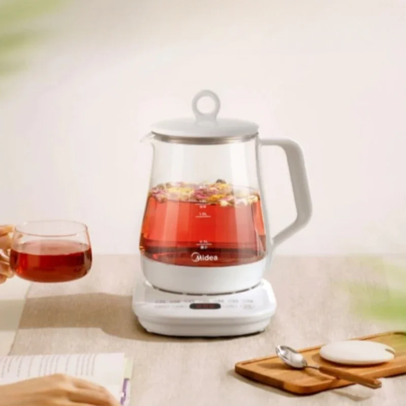 

DK124: 1.5L Glass Health Kettle, Flower Tea Electric Pot, TimerControlled Water Boiler, MultiFunction Herbal Brewing Kettle