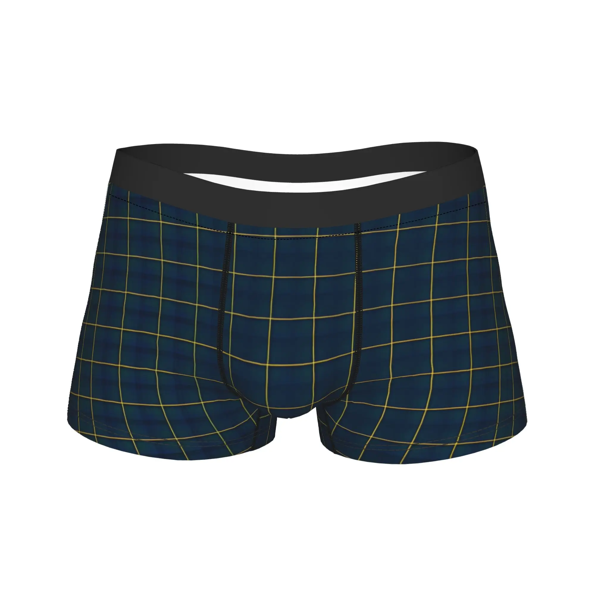 

Men Clan Ancient Tartan Boxer Briefs Shorts Panties Soft Underwear Checkerboard Check Male Novelty Plus Size Underpants