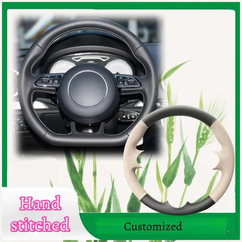 

Custom Hand-stitched Microfiber Leather Steering Wheel Cover For Audi S1 8X S3 8V Sportback S4 B8 Avant S6 C7 S5 8T S7 G8 RS Q3