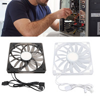 140mm ARGB PWM Fan Ultra Thin Fan Speed 300‑1100RPM 76.5CFM Hydraulic Bearing Silent Computer Case Fan 15 Blade ABS for Office