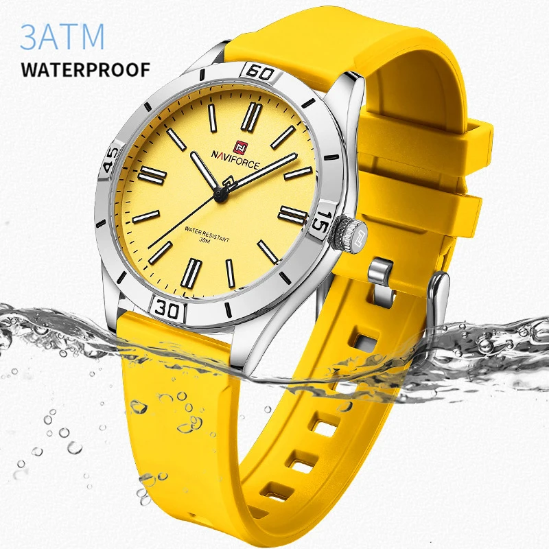 NAVIFORCE 5041 Women Watch Original Casual Lady Waterproof Wristwatch for Gifts TPU Strap Elegant Dress Female Clock Reloj Mujer