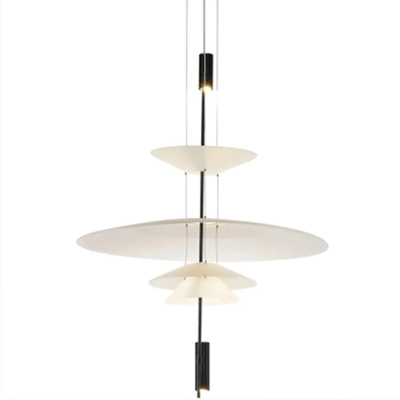 

Nordic postmodern chandelier, atmospheric light luxury restaurant art exhibition hall acrylic chandelier