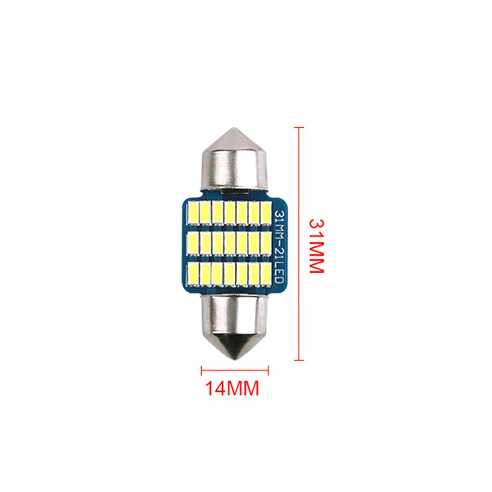 21SMD LED LED Roof Reading Light DC12V 31mm Aluminum Material Ice Blue License Plate Light Trunk Light Trunk Light