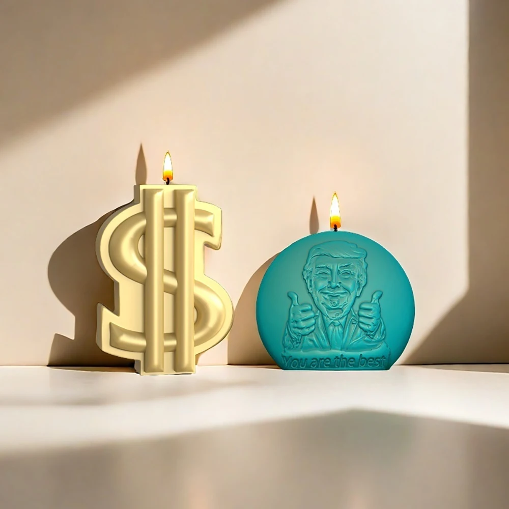 

Silicone Mold for Trump Candle, Dollar Sign, Scented Candle, Jesmonite Crafts Decoration, Handmade DIY