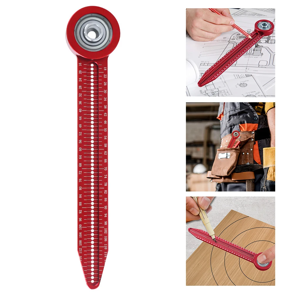 

360-degree Rotating Woodworking Circular Drawing Scriber Gauges Precision Scribe Center Finder Ruler Multi-purpose Drawing Tool