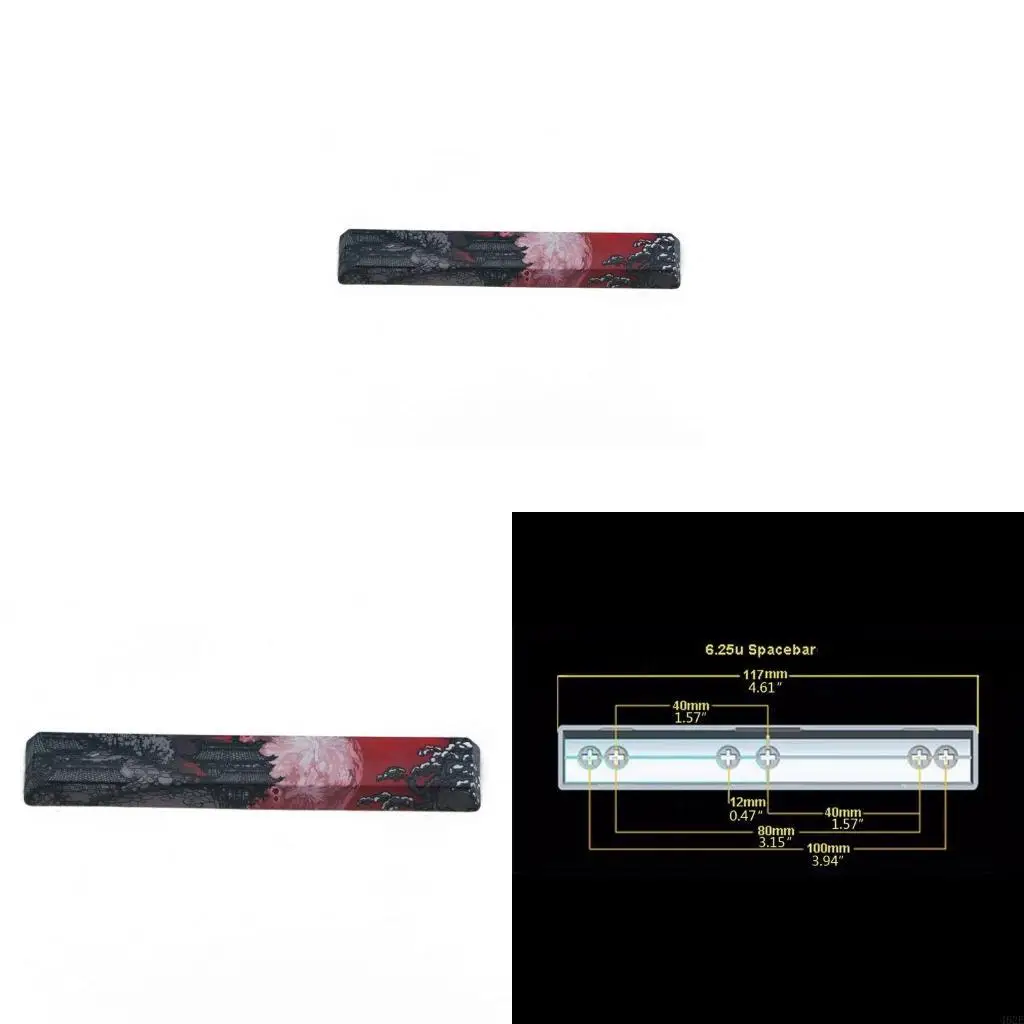 462E Replace Spacebar Keycap PBT Five Sides Dye-Subbed Spacebar 6.25U OEM Profile Spacebar Keycap for DIY Mechanical Keyboard