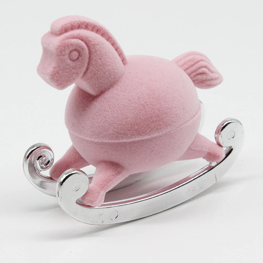 

Horse Shape Jewelry Box Small Ring Storage Case For Proposal Wedding Engagement Cute Trinket Organizer Holder Gift Display