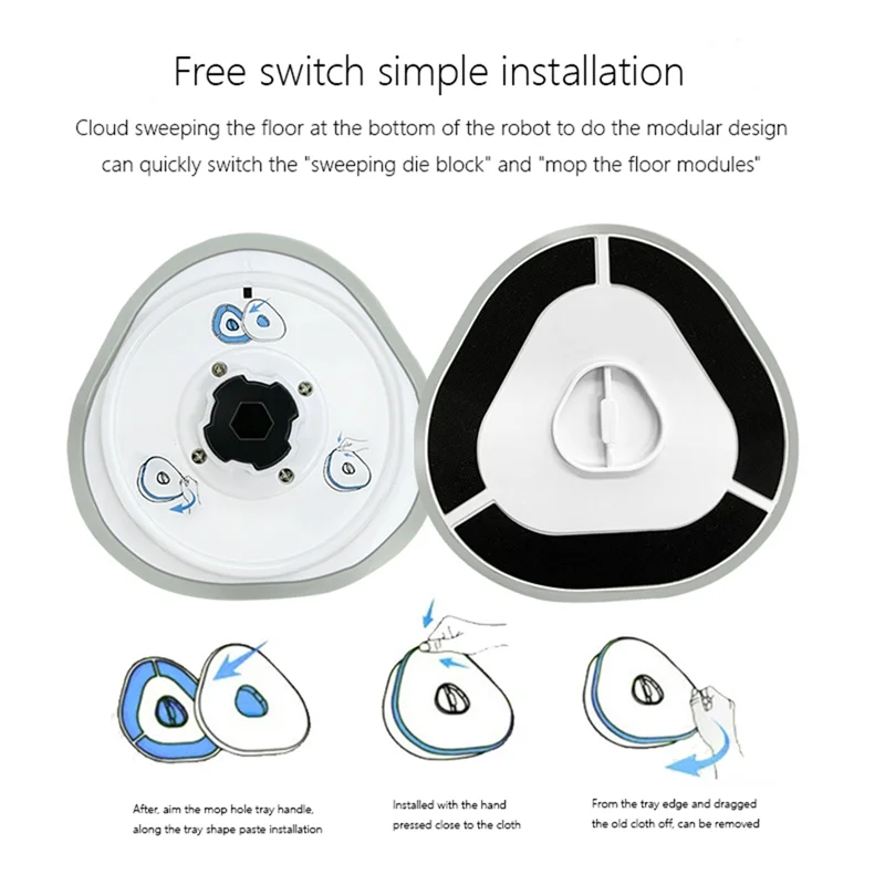 For Narwal T10 J1 J2 Robot Vacuum Cleaner Spare Mop Cloth Mopping_N37R