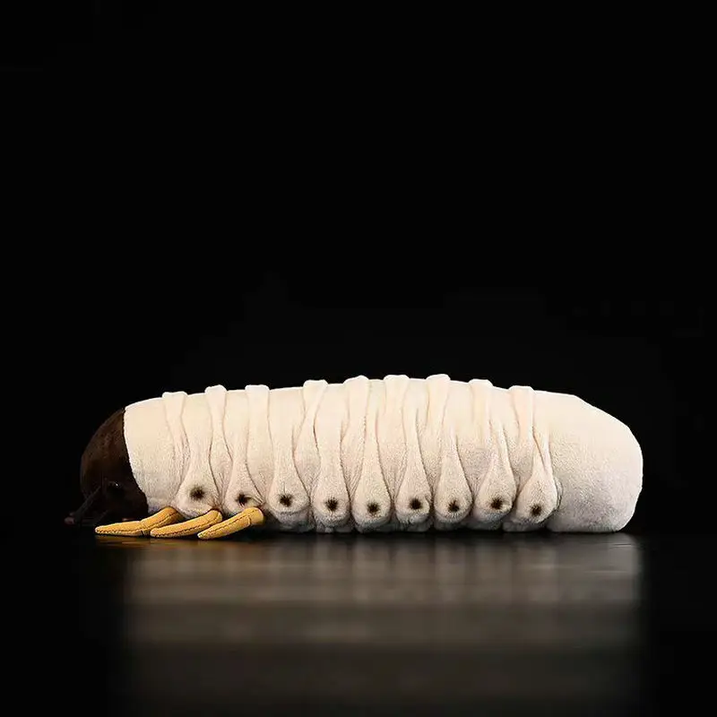 Novo larva brinquedo de pelúcia alta fidelidade minhoca plushie larva realista animais de pelúcia simulação frango minhoca boneca kawai presentes