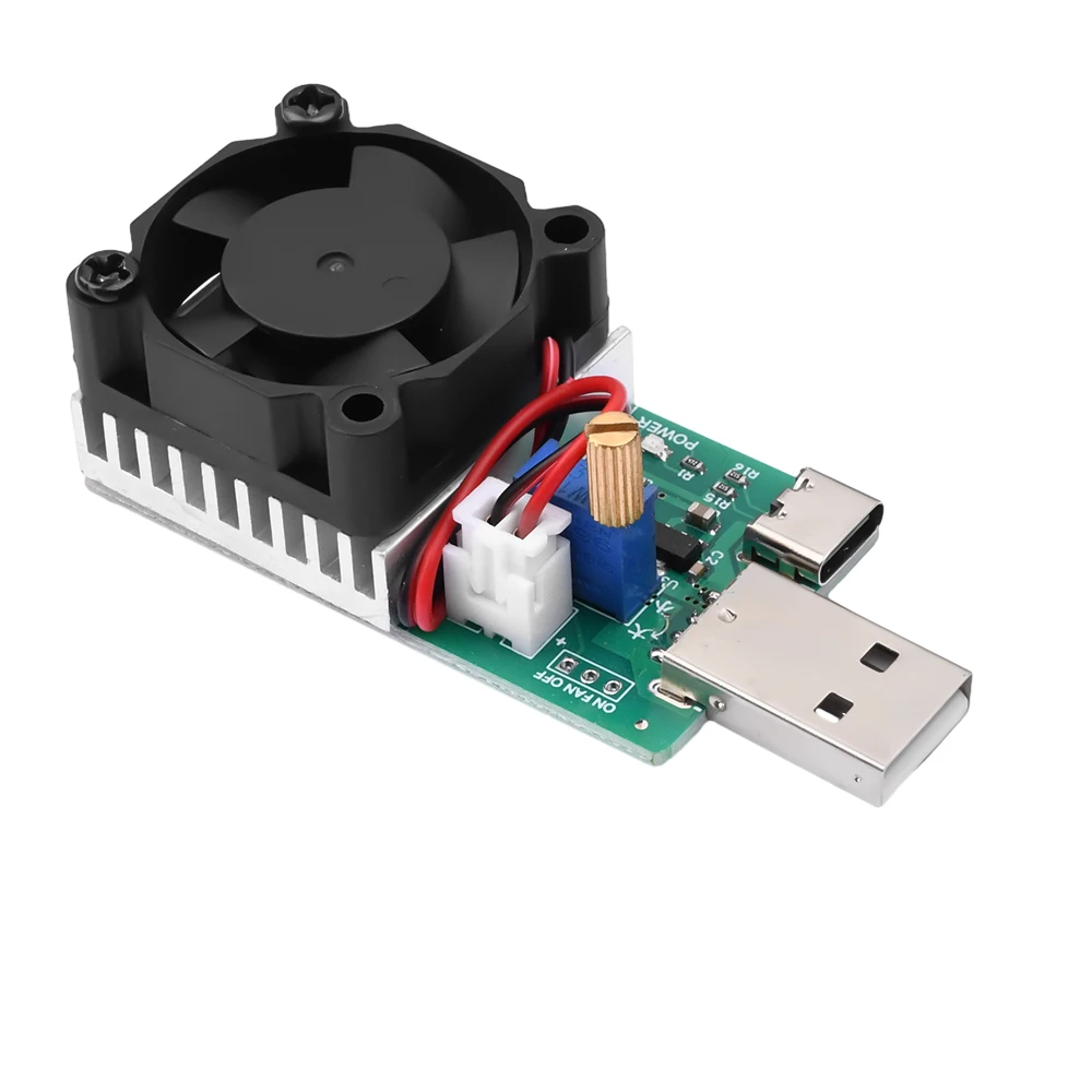 Elektroniczny miernik obciążenia USB o stałym prądzie Moduł regulowany 3,7 V-13V Napięcie 18W/22,5 W Starzejący się moduł rezystora USB