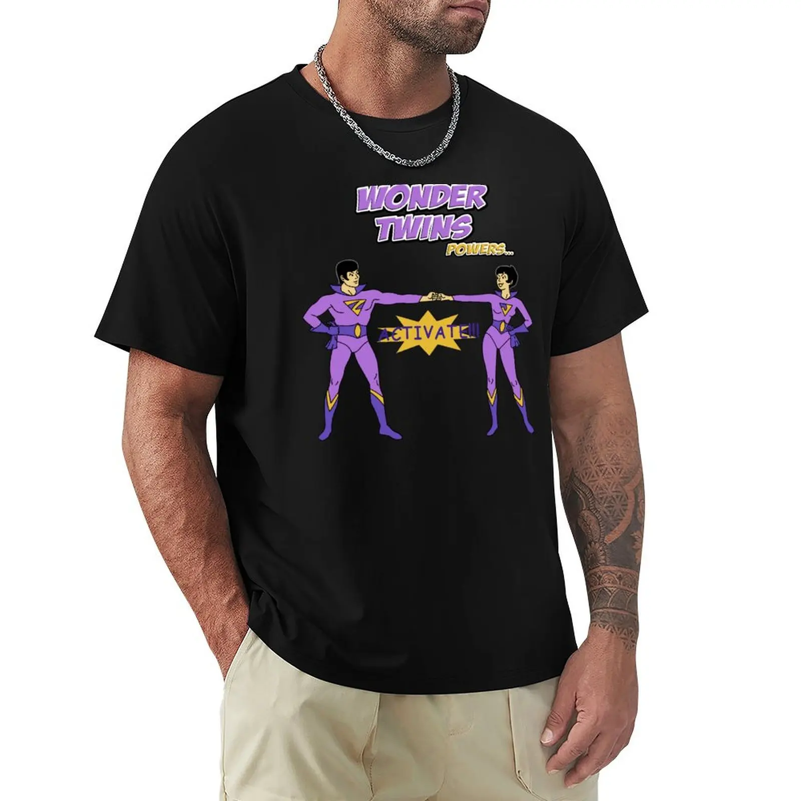 

Wonder Twins Activate T-Shirt Basic Simple Casual Short Sleeve Tee