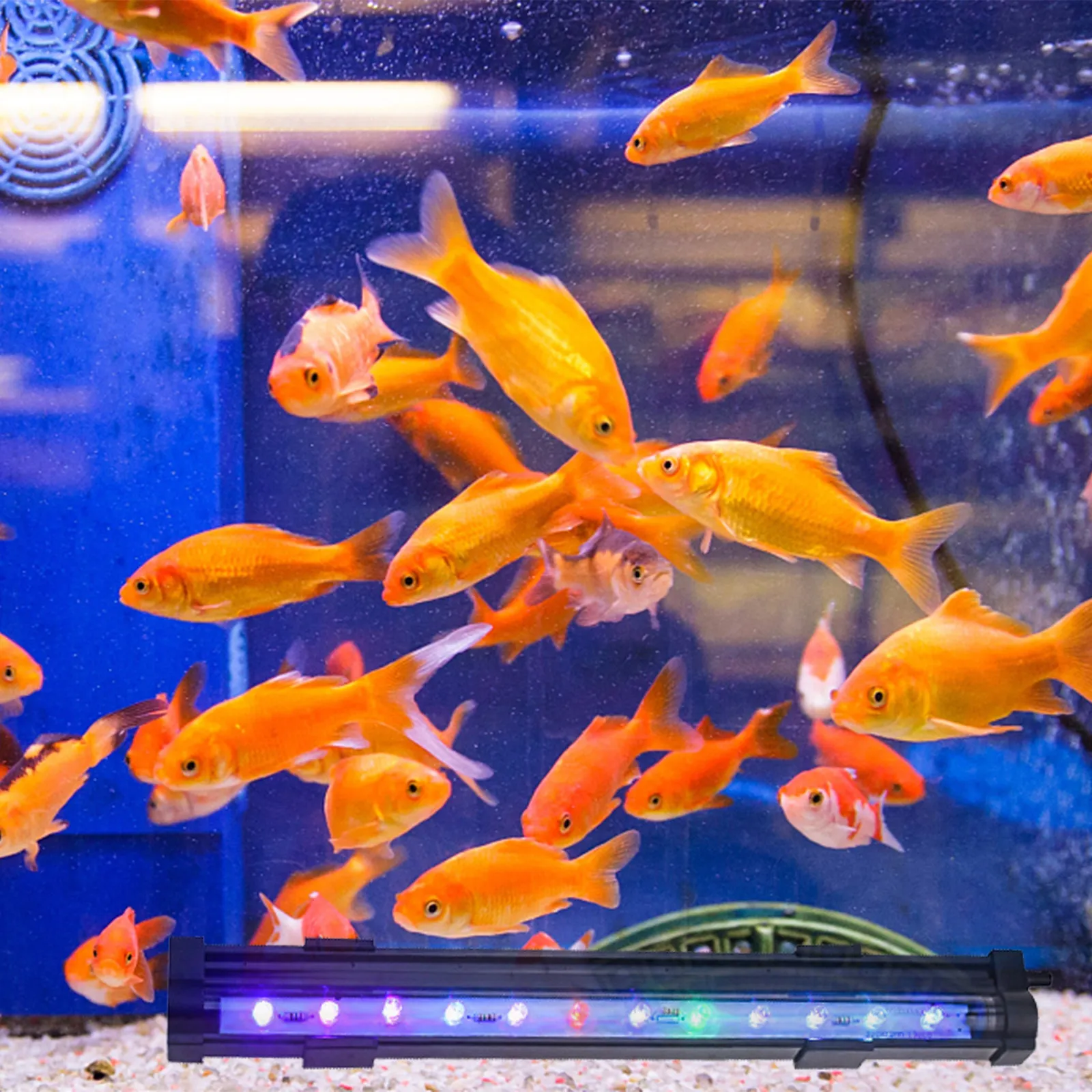 

Aquarium Light LED Color Changing Bubble Lamp for Plant Growth Fish Tank High Efficiency Low Power Consumption -15 Black