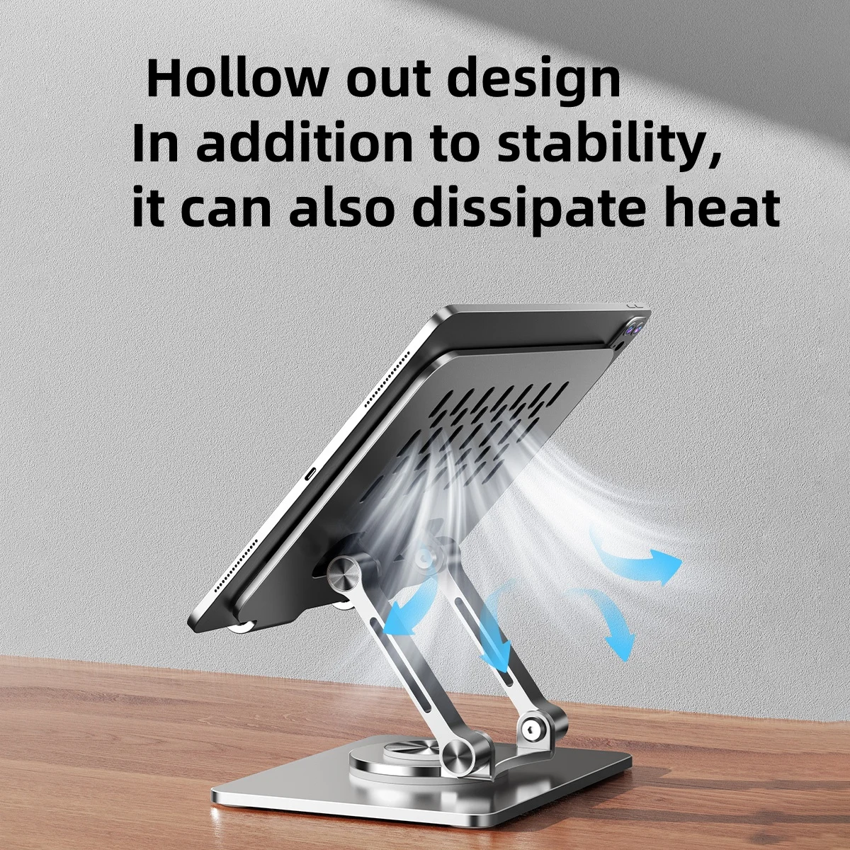 Tablet Holder For iPad Pro Stand 360° Rotation Portable Foldable Aluminum Desktop Bracket Support For Xiaomi Samsung Tab Laptop