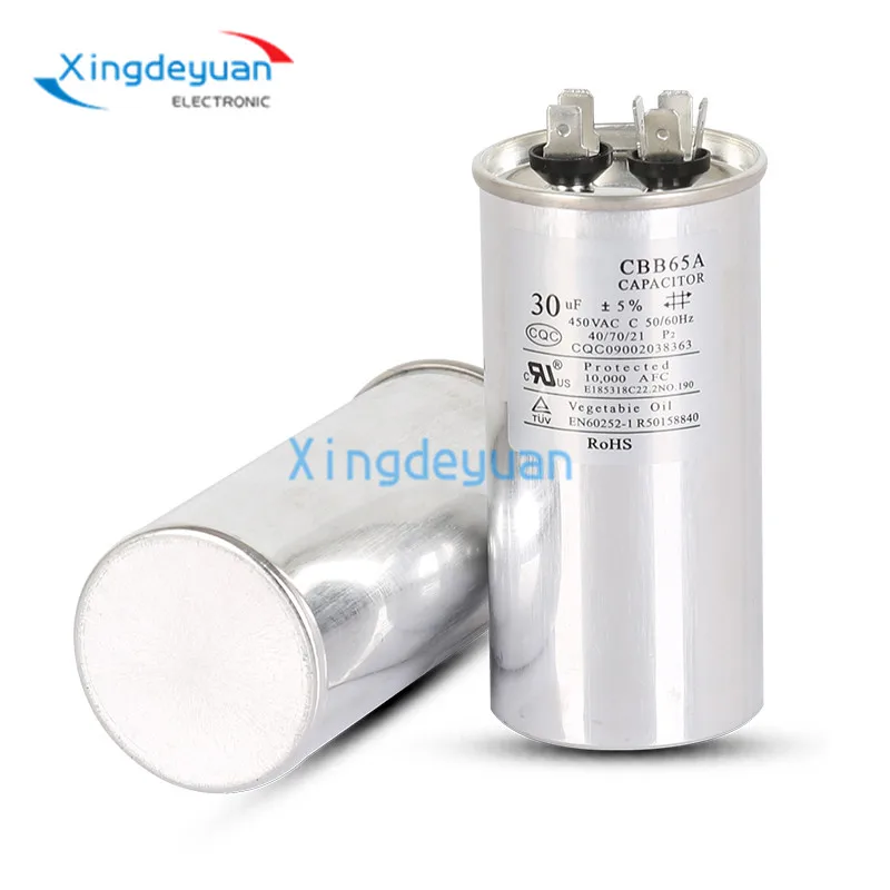 CBB65 air conditioning compressor startup capacitor 5 uf450v20UF25UF30UF35UF40UF45UF50UF60UF450V70UF80UF450V