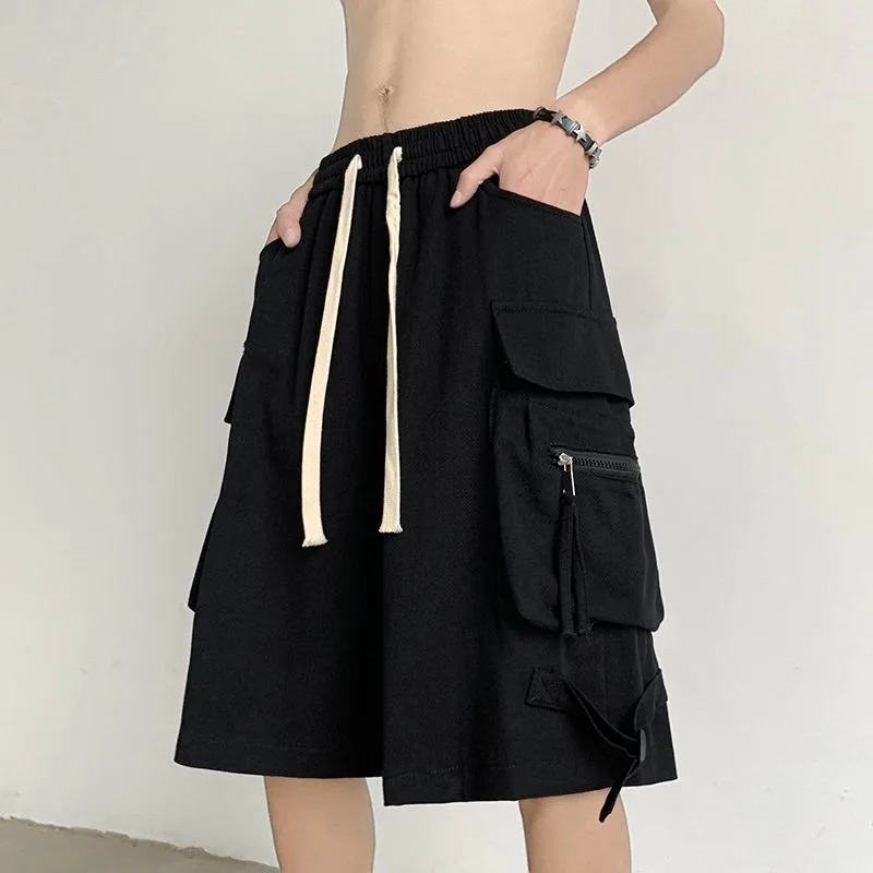 شورت نسائي صيفي طراز سفاري أمريكي ريترو موضة فضفاض ملابس الشارع جيوب جمالية عالية الخصر كاجوال للجنسين Y2k عتيق #4