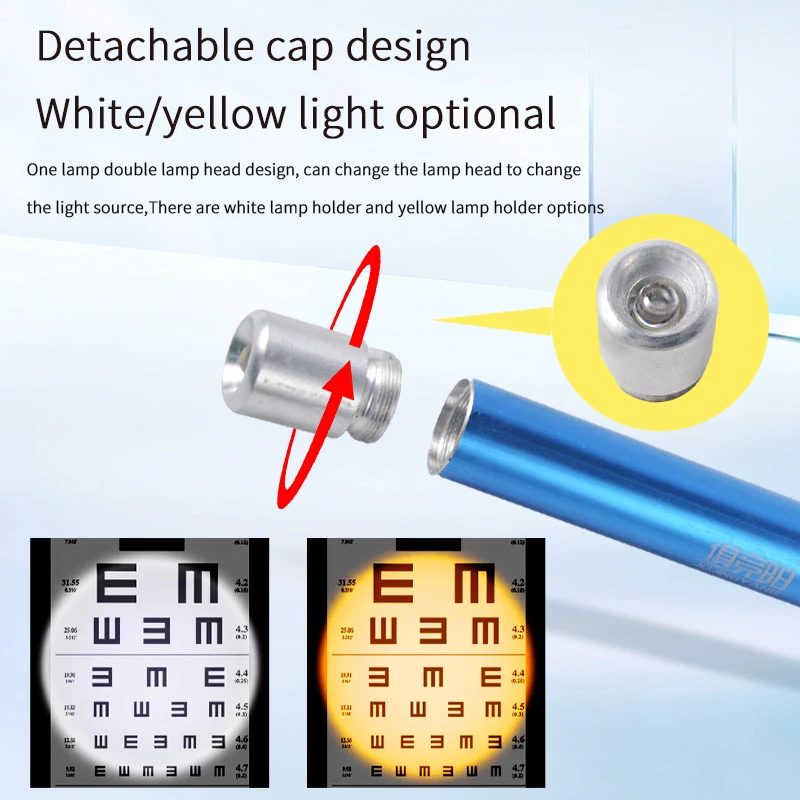 Mini Flashlight 2*AAA Battery LED Penlight Portable Yellow and White Light Flashlight with Stainless Steel Clip