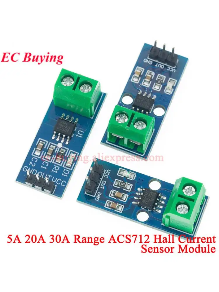 10 stks/1 st ACS712 ACS758 Hall Huidige Sensor Module Detector 5A 20A 30A 50A 100A 150A 200A Bereik Detectie Board Voor Arduino DIY