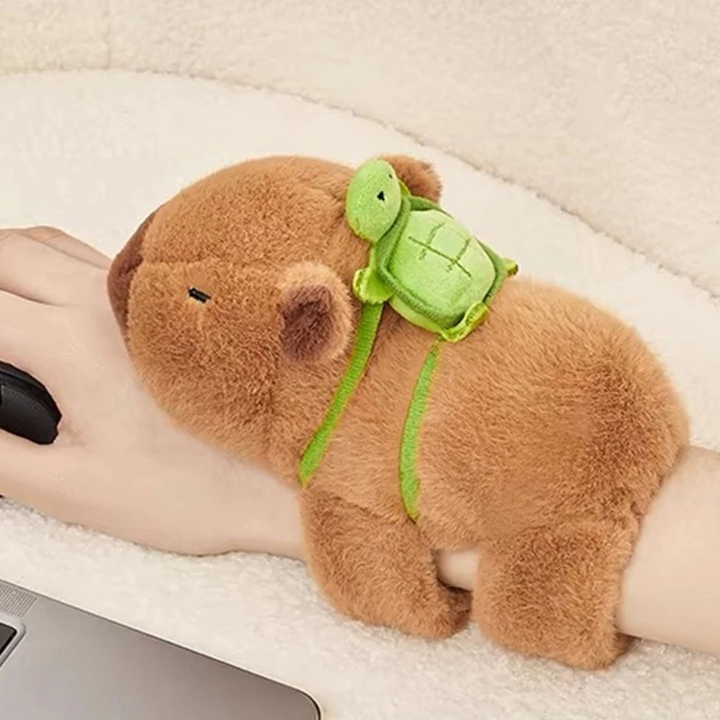 Capybara Backpack Plush Animal Toy Wristband for Party Gift Fashion Jewelry Cartoon Bracelet Toy for Party