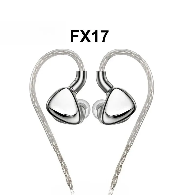 FX17 HiFi Stereo Earphone 8EST+1DD+4BA Tribrid Technology in-Ear Monitor Hi-Res Audio MMCX Mix Gold Silver Copper Cable
