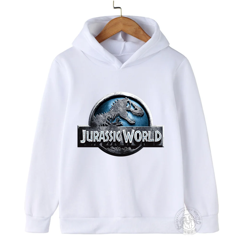 JURASSIC PARK Hoodie Kids Cartoon Dinosaur Sweatshirts Tops Casual Boys Girls Pullovers Long Sleeve Children Autumn Sportwear