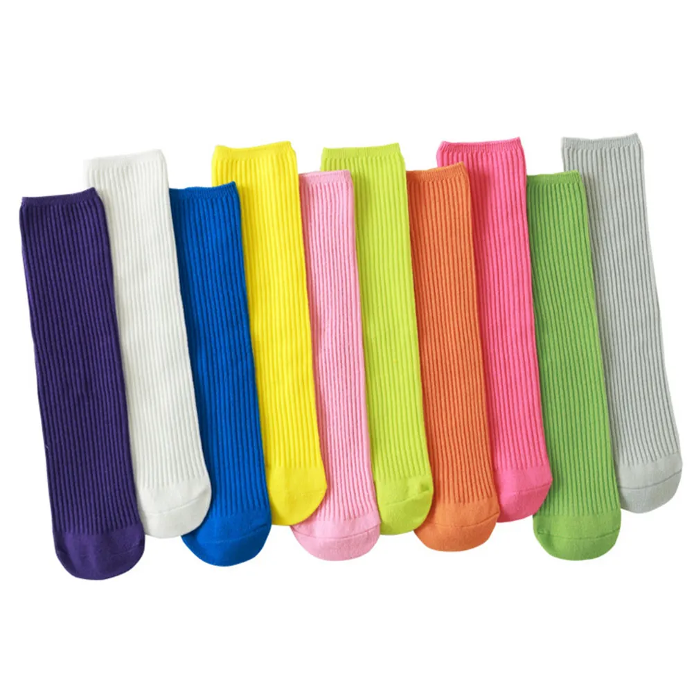 2Pairs Cotton Mid-Calf Socks for Kids and Adults Soft Breathable Stretchy Warm Everyday Holiday Stylish Comfortable Unisex Socks