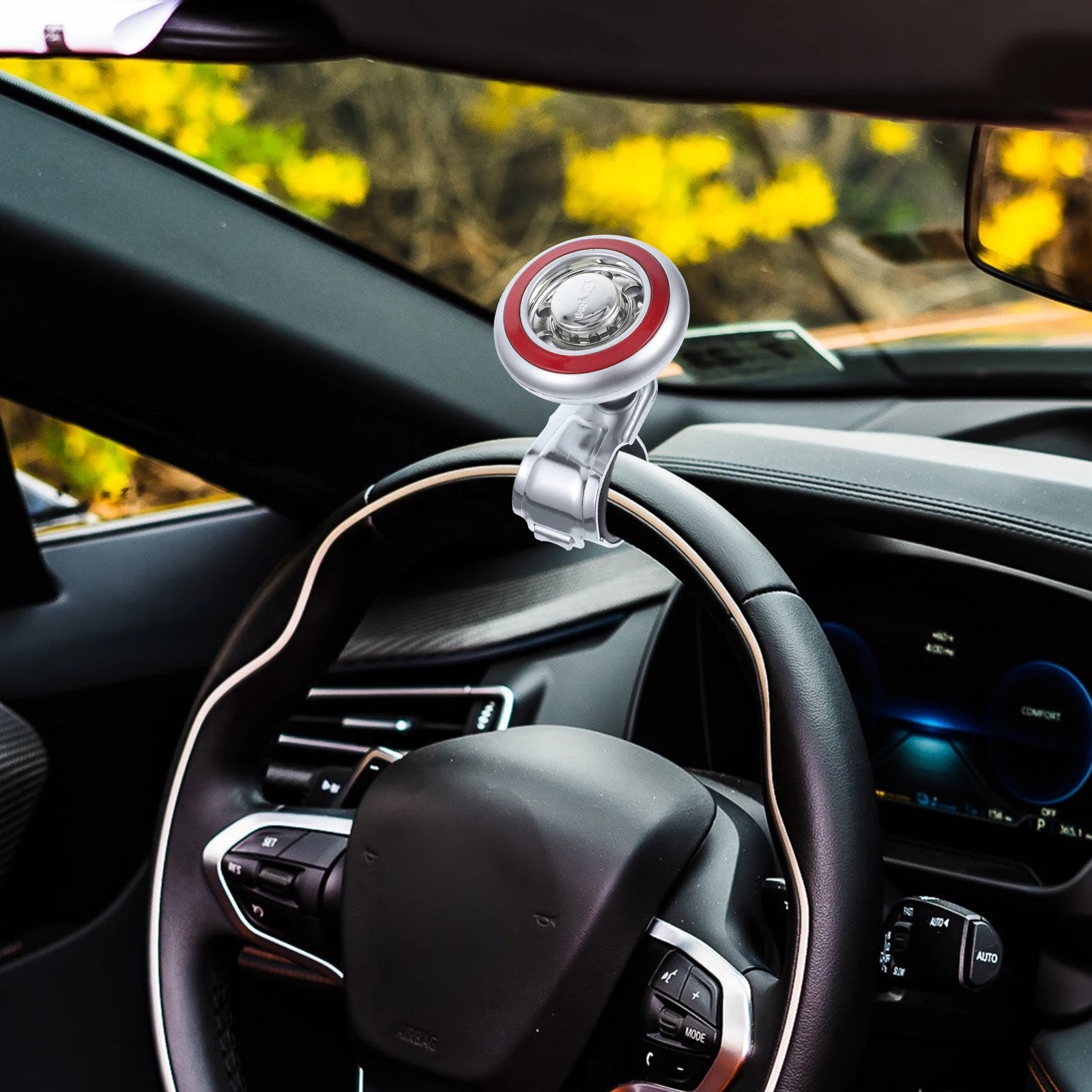 

Steering Wheel Booster Knob Power H Ball Car Grip Turning Helper Durable ABS Material Easy Installation Enhance Safety