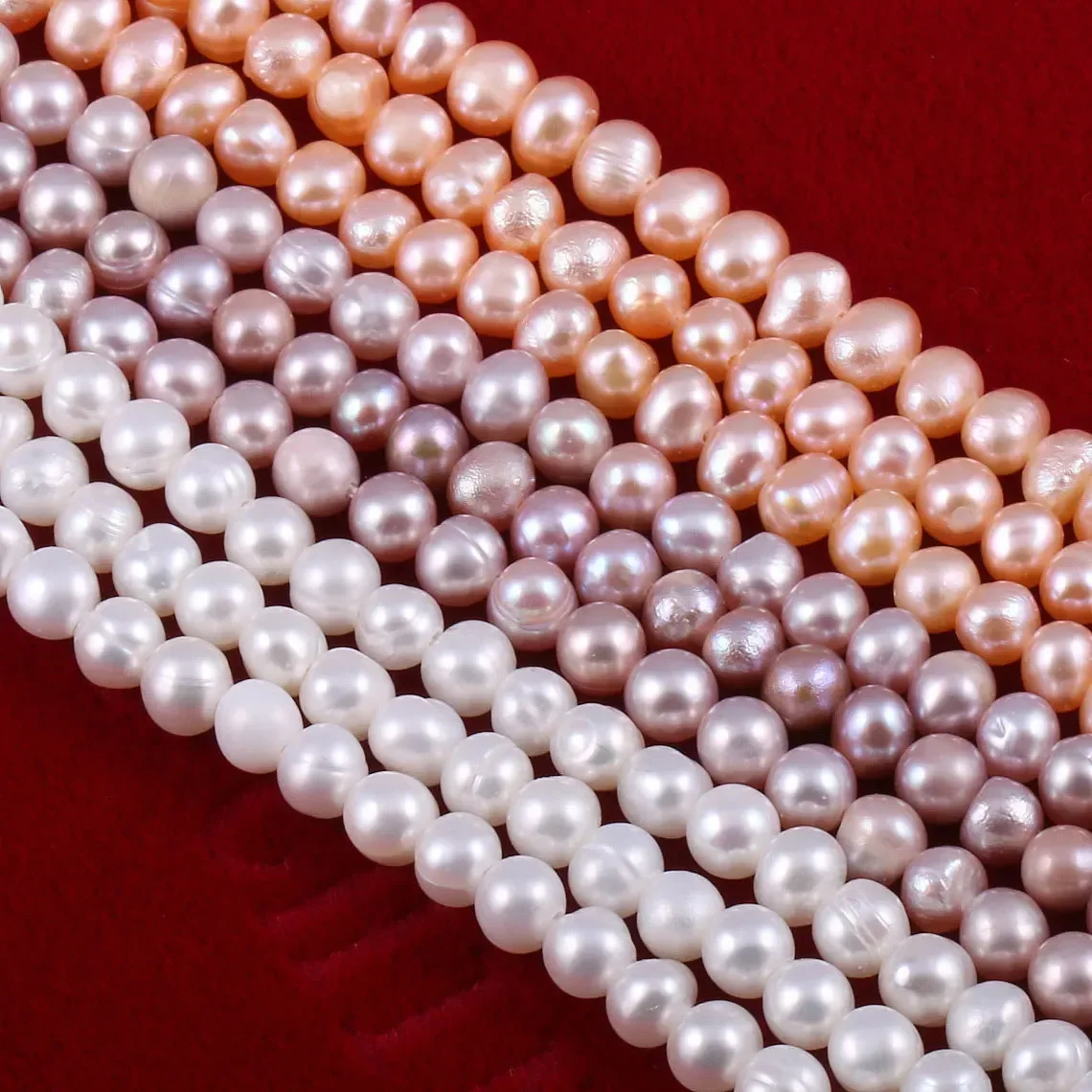 Natural Freshwater Pearl Beads High Quality Nearly Round Punch Loose Beads for Jewelry Making DIY Necklace Bracelet Accessory