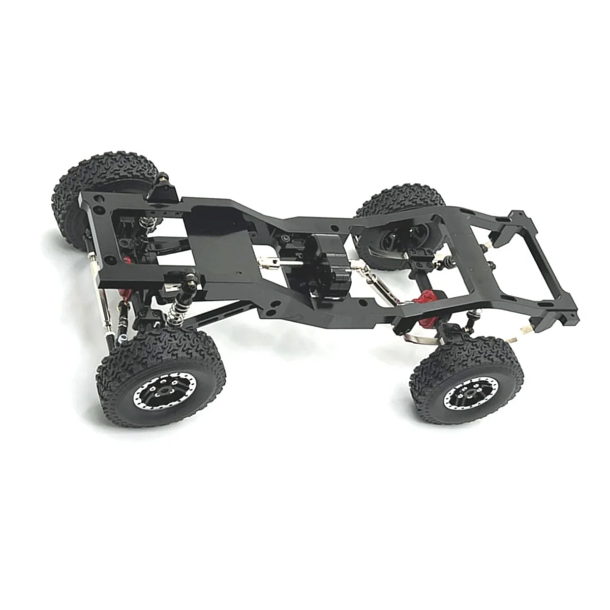 Kit de Metal Chassis para Carro RC, Upgrade Carframe, Modificação, Peças Pretas, MN 1:12, MN82, LC79