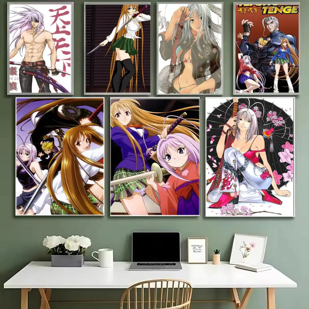 Póster de Anime T-Tenjho Tenge, póster icónico, arte de pared impreso, póster decorativo, decoración del hogar, regalo sin marco