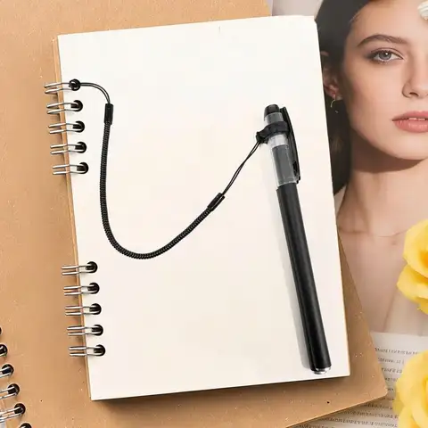 5pcs Professional Retractable Pen Lanyard Anti-lost Elastic Pen Leash 40cm Length Stylus Tethers Office
