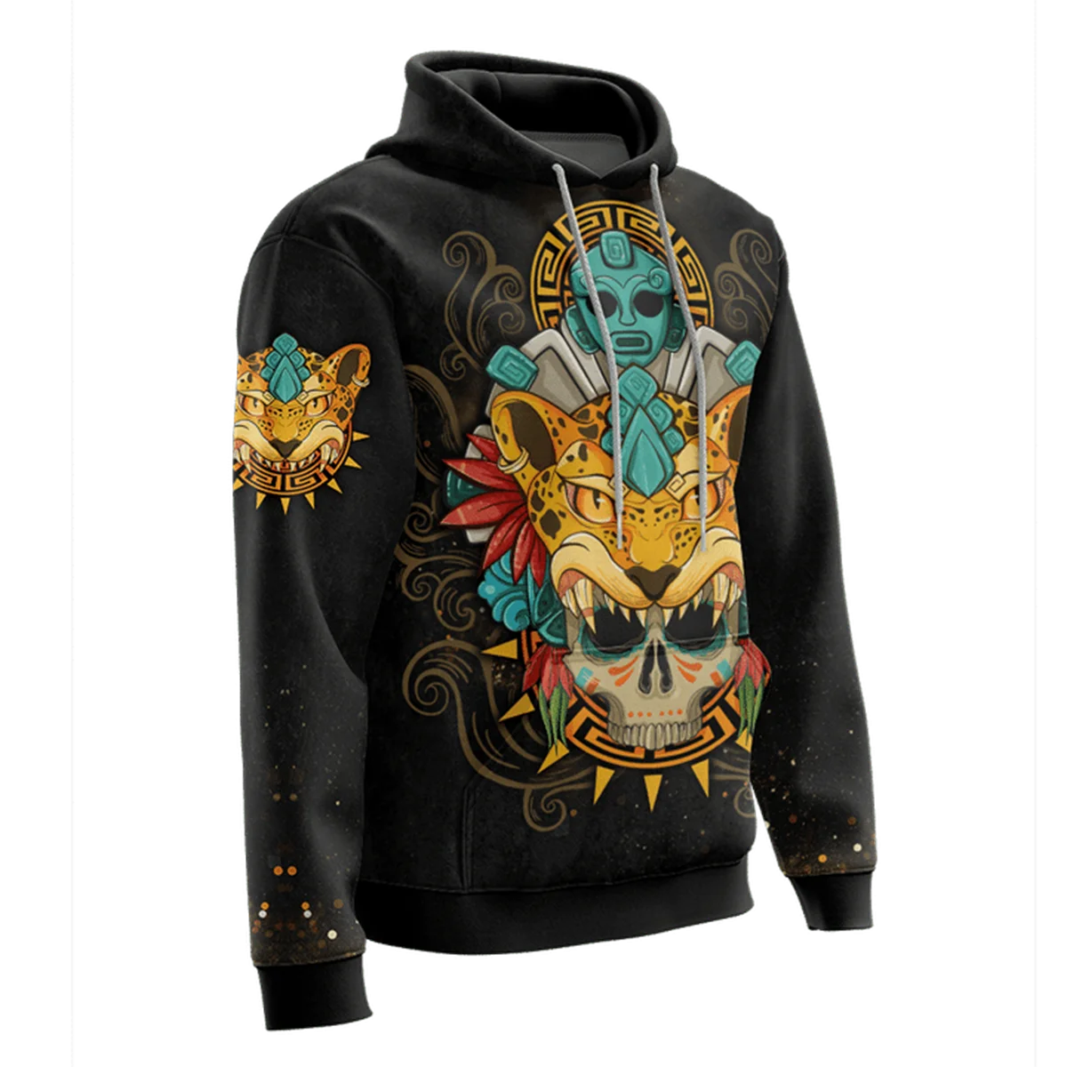 AZTEC JAGUAR WARRIOR MAYA AZTEC MEXICAN MURAL 3D Unisex Hoodie Men Sweatshirt Streetwear Zip Pullover Casual Jacket Tracksuit