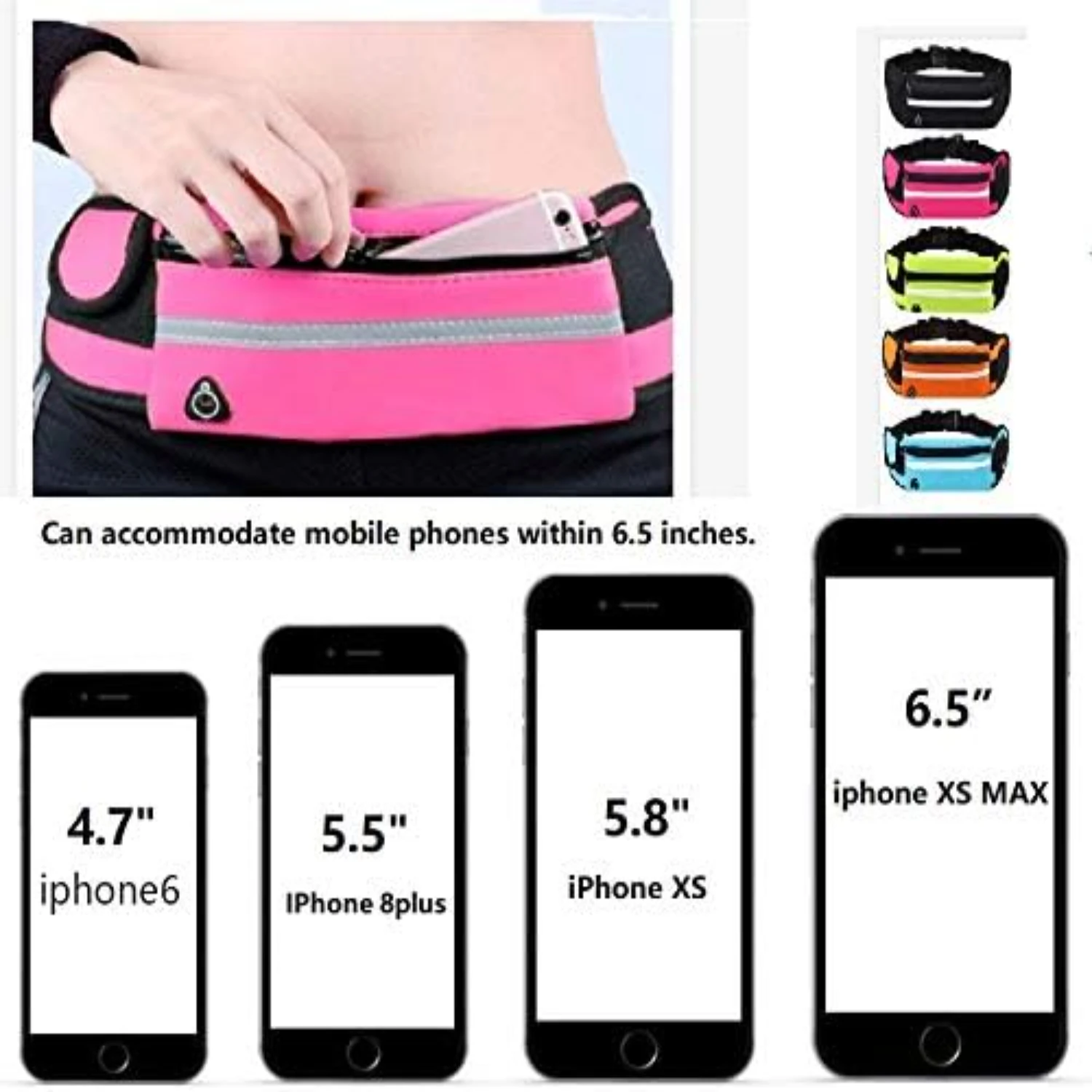 Ceinture de course légère pour Android Morning, idéale pour la course à pied, le cyclisme, la salle de sport, sac d\'entraînement pour homme et