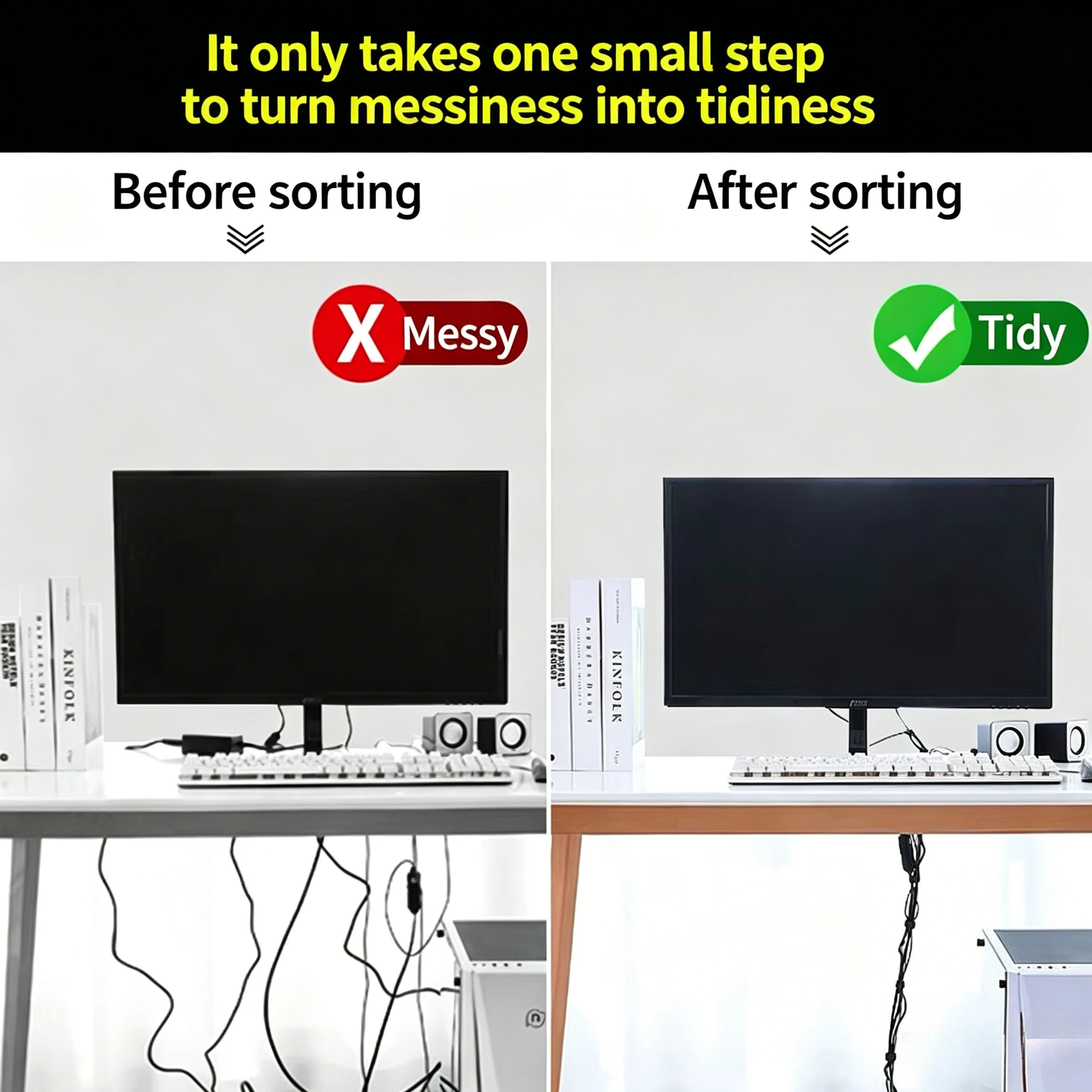 Cable Organizer Wire Winder Tape Earphone Mouse Cord Management Ties Protector Cable Management 1/3M