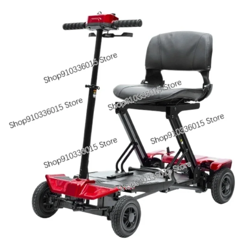 

Folding 4 Wheel Electric Mobility Scooter +6.6ahbackup Battery+air Transportation
