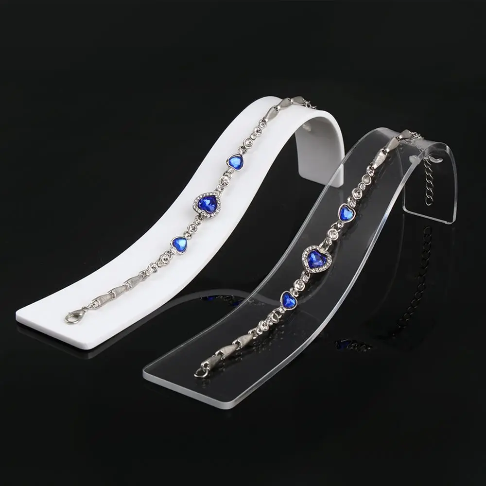 Portable Curved Shape Counter Stand Exhibitor Desktop Storage Necklace Organizer Jewellry Stand Watch Display Bracelet Holder