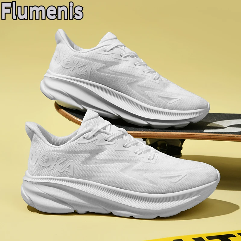 

Men Sports Running Shoes Casual Carbon Plate Marathon Breathable Lightweight Women's Comfortable Athletic Nonskid Sneakers