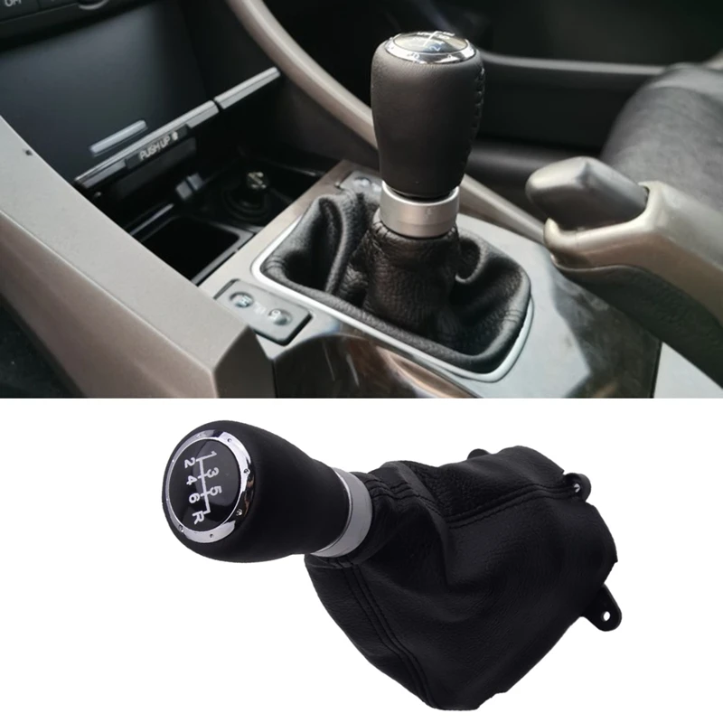 6 Speed Car Gear Shift Lever Knob Gear Stick Head Handball Lever For HONDA ACCORD VIII 8 MK8 2008-2014