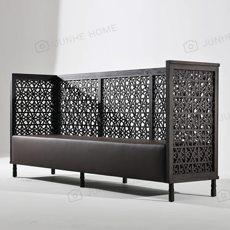 Chinese style solid wood sofa high-end atmospheric fashion designer home living room sofa