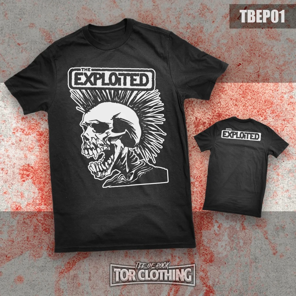 

Футболка THE EXPLOITED Skull Punk Band Rock Punk Американская модная футболка Мужская уличная хип-хоп рок с короткими рукавами Женский хлопковый топ