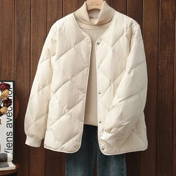 2023 가을 겨울 스탠드 캐주얼 두꺼운 재킷, 스트리트 패션, 긴 소매 상의 코트, 느슨한 퀼트 재킷, 여성 의류, 신제품