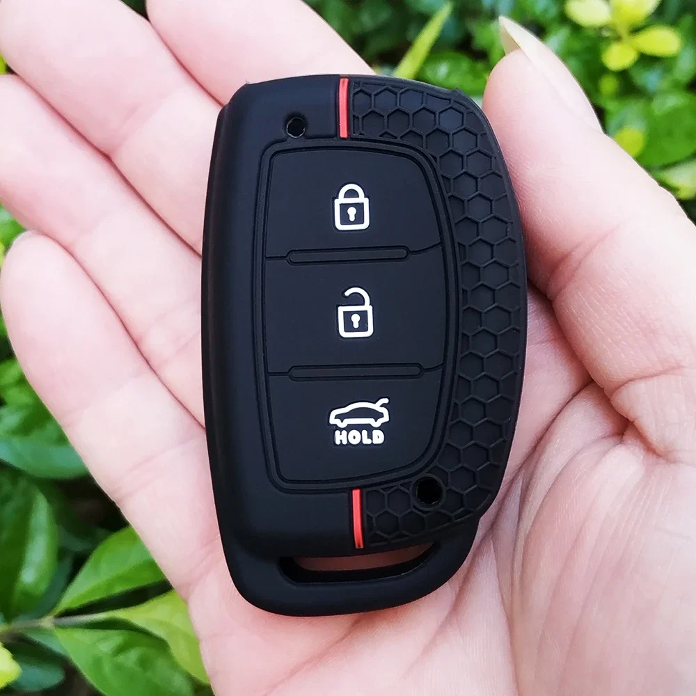 

For Hyundai Creta Ix35 Ix45 I10 I30 I40 Tucson Santa Fe Rena Sonata Elantra Silicone Car Smart Key Case Cover Accessories