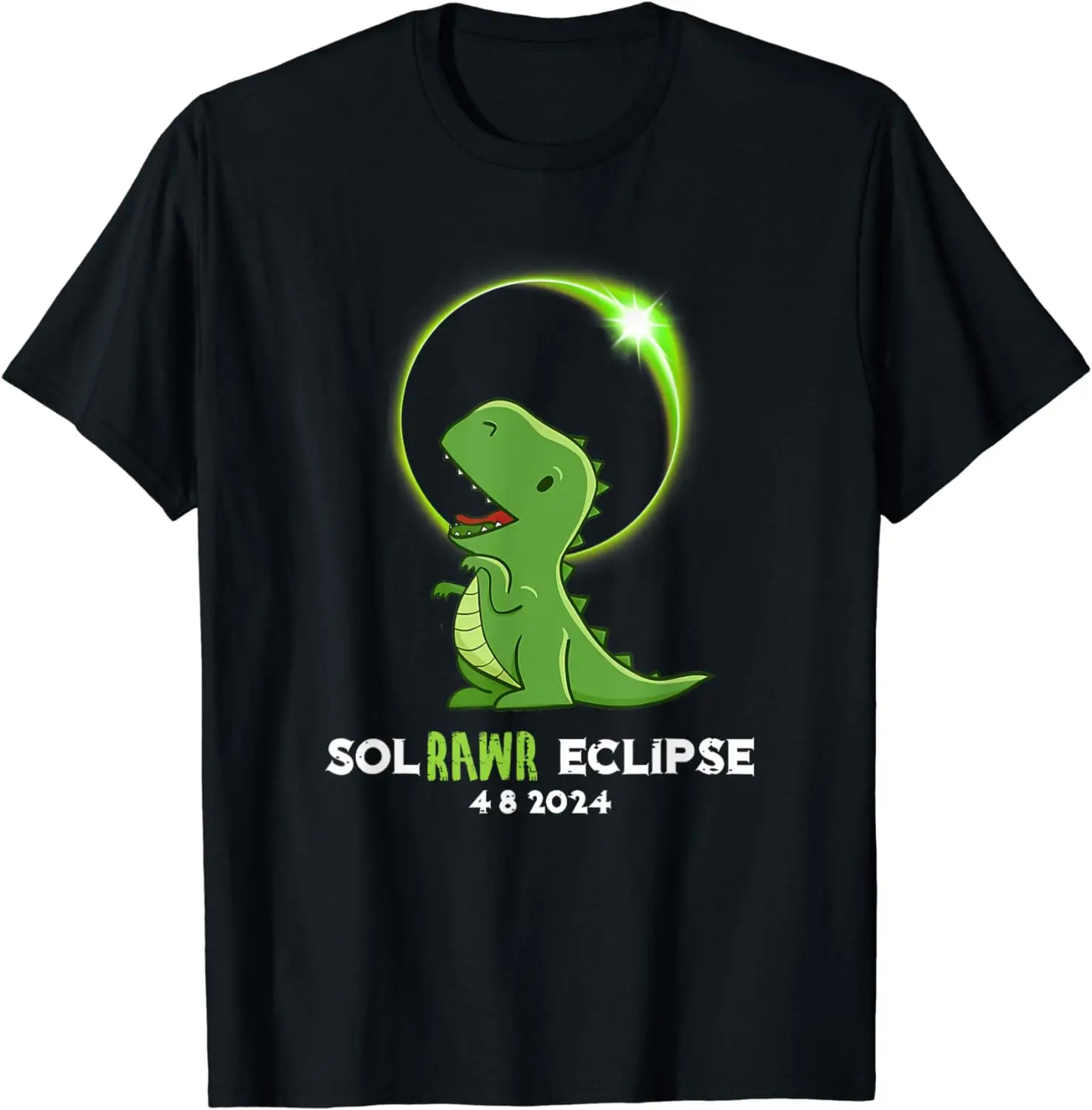 

Total Solar Eclipse Dinosaur Dino T-rex April 8 2024 T-Shirt