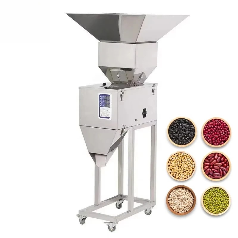 Commercial Large Hopper Coffee Flour Powder Sugar Seed Tea Popcorn Nut Rice Spice Bag Weighing Packing Automatic Filling Machine