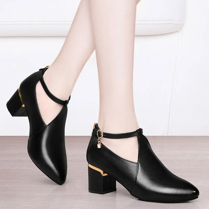 Marlisasa Women Fashion Black Short Ankle Boots Lady Casual Spring & Autumn Pattern Slip on Autumn Boots Botas Femininas H6036