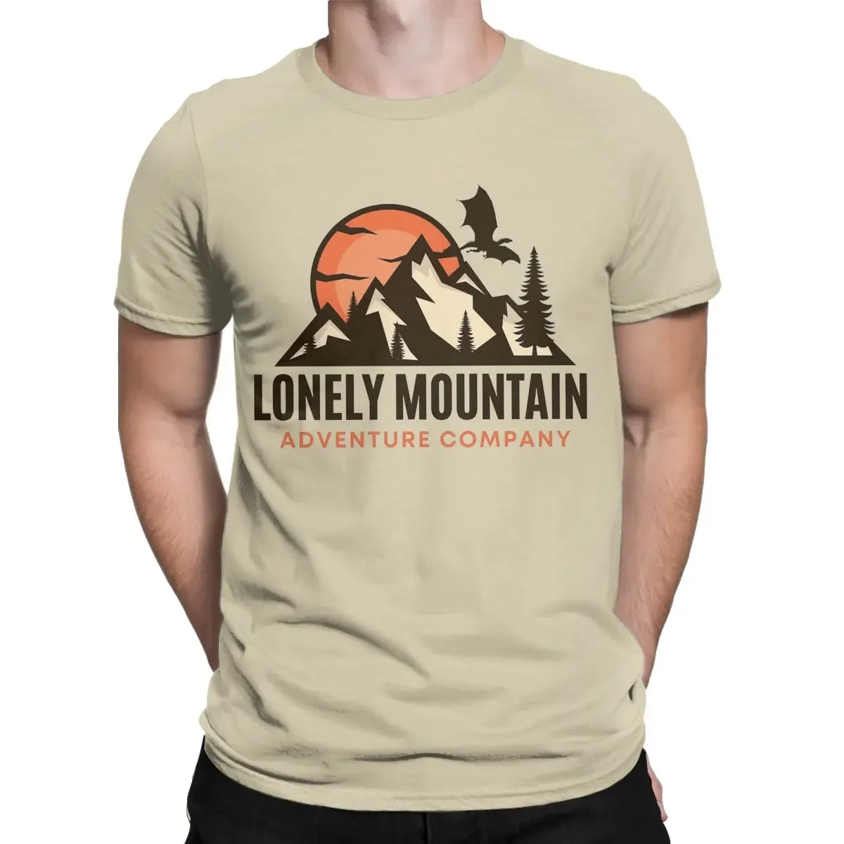 Lonely Mountain Adventure Company L-Lords Of The R-Rings T Shirt for Men Pure Cotton Vintage T-Shirt O Neck Tee Shirt Clothing